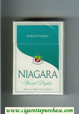 Niagara Menthol Special Lights cigarettes hard box