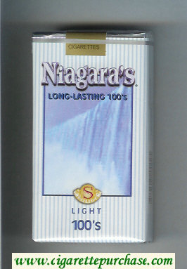 Niagara's Light 100s cigarettes soft box