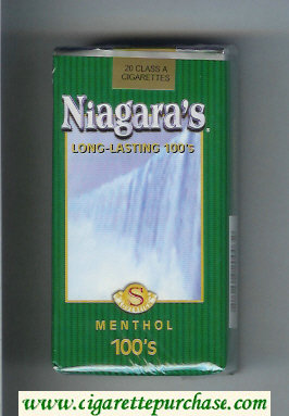 Niagara's Menthol 100s cigarettes soft box