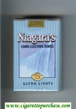 Niagara's Ultra Lights cigarettes soft box