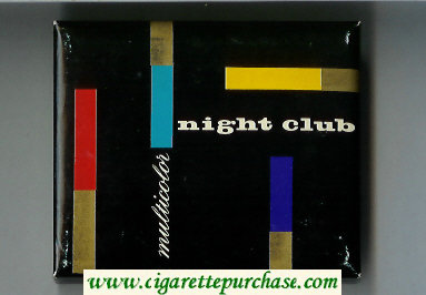 Night Club Multicolor cigarettes wide flat hard box