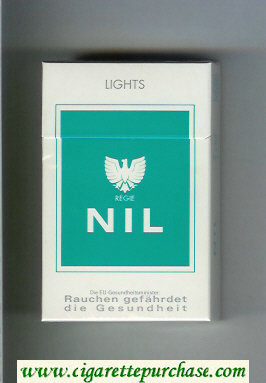 Nil Lights white and green cigarettes hard box