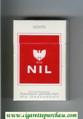 Nil Lights white and red cigarettes hard box