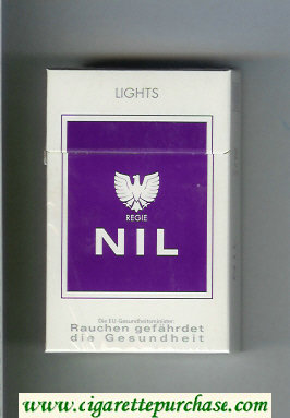 Nil Lights white and violet cigarettes hard box