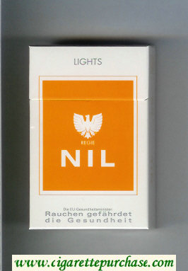 Nil Lights white and yellow cigarettes hard box