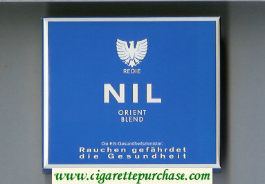 Nil Orient Blend blue cigarettes wide flat hard box