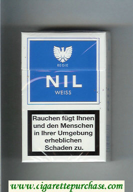 Nil Weiss white and blue cigarettes hard box