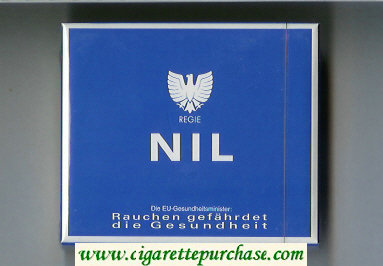 Nil blue cigarettes wide flat hard box