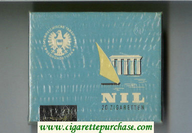 Nil light blue cigarettes wide flat hard box