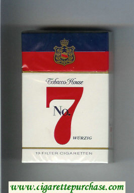 No 7 Wurzig cigarettes hard box