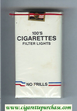 Cigarettes No Frills Filter Lights 100s cigarettes soft box