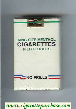 Cigarettes No Frills King Size Menthol Filter Lights cigarettes soft box