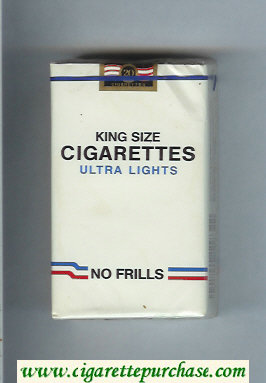 Cigarettes No Frills King Size Ultra Lights cigarettes soft box