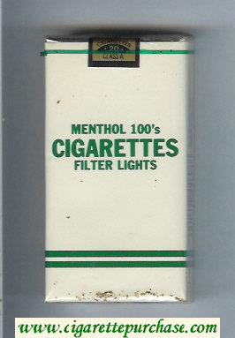 Cigarettes Menthol 100s Filter Lights cigarettes soft box