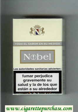 Nobel white and grey cigarettes hard box