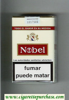 Nobel white and red cigarettes soft box