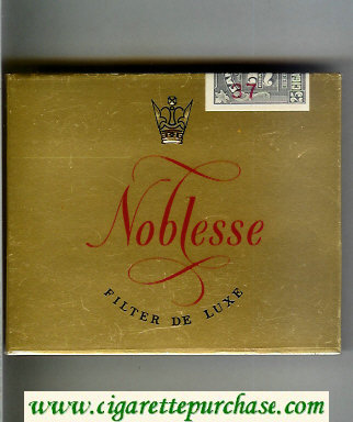 Noblesse 25 Filter De Luxe cigarettes wide flat hard box