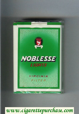 Noblesse Lights Virginia Filter green cigarettes soft box