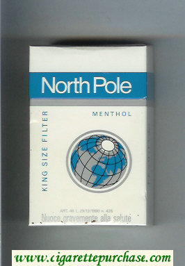 North Pole Menthol cigarettes hard box