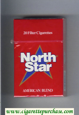 North Star American Blend red 20 Filter cigarettes hard box