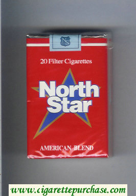 North Star American Blend red 20 Filter cigarettes soft box