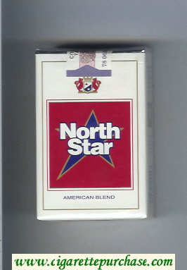 North Star American Blend white and red cigarettes soft box