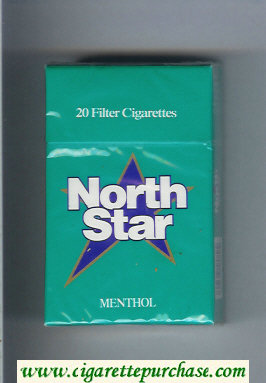 North Star Menthol green 20 Filter cigarettes hard box