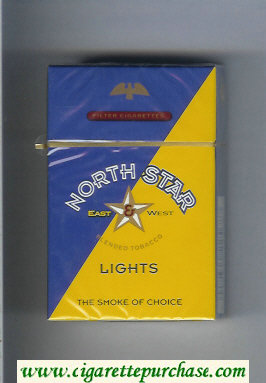 North Star East and West Lights cigarettes hard box