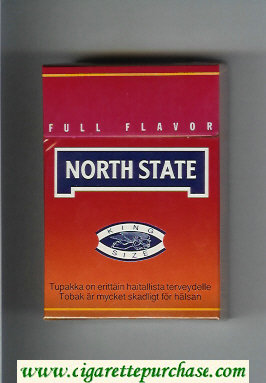 North State Full Flavor red cigarettes hard box