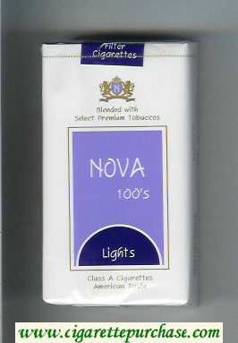 Nova 100s Lights cigarettes soft box