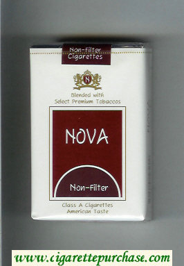 Nova Non-Filter cigarettes soft box