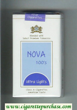 Nova 100s Ultra Lights cigarettes soft box