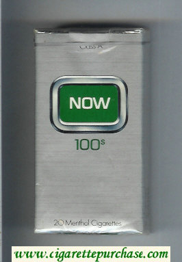 Now 100s 20 Menthol cigarettes soft box