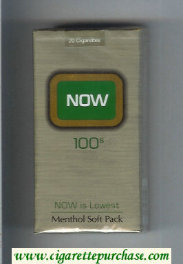 Now 100s Now is Lowest Menthol cigarettes soft box