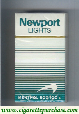 Discount Newport Lights Menthol white and green 100s cigarettes hard box