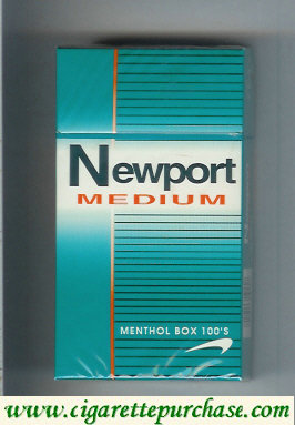 Discount Newport Medium Menthol 100s cigarettes hard box