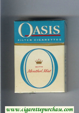 Oasis With Menthol Mist Filter cigarettes hard box