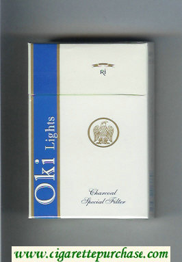 Oki Lights cigarettes hard box