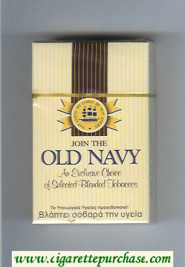 Old Navy white cigarettes hard box