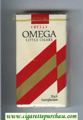 Omega Cherry Little Cigars Rich Satisfacton 100s cigarettes soft box