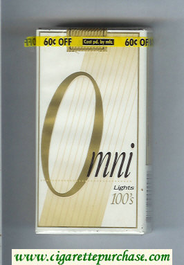 Omni Lights 100s cigarettes soft box