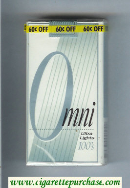 Omni Ultra Lights 100s cigarettes soft box