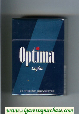 Optima Lights cigarettes hard box