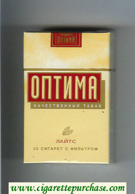 Optima Kachestvennij Tabak Lajts cigarettes hard box
