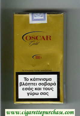Oscar 100s Gold cigarettes soft box
