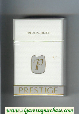 P Prestige Premium Blend cigarettes hard box