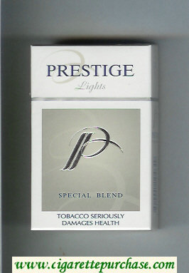 P Prestige Lights Special Blend cigarettes hard box