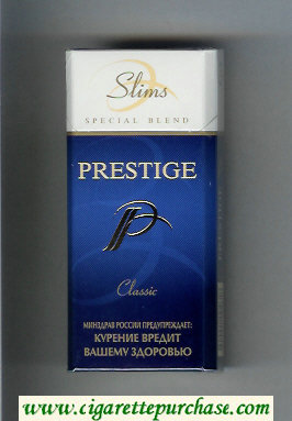 P Prestige Classic 100s Slims Special Blend cigarettes hard box