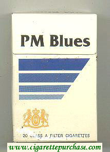PM Blues cigarettes hard box