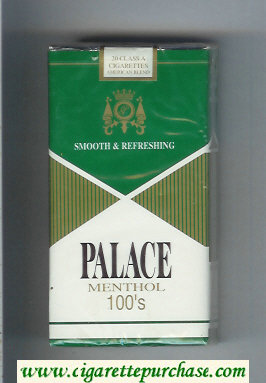 Palace Menthol 100s cigarettes soft box